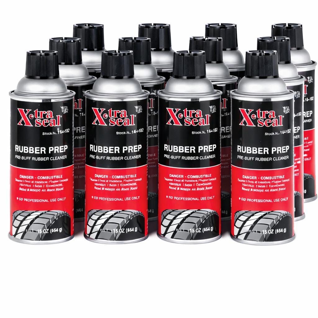 12 Aerosol Rubber Tire Buffer Pre Buff Cleaner Xtra Seal 14-102  16 oz. (472ml)
