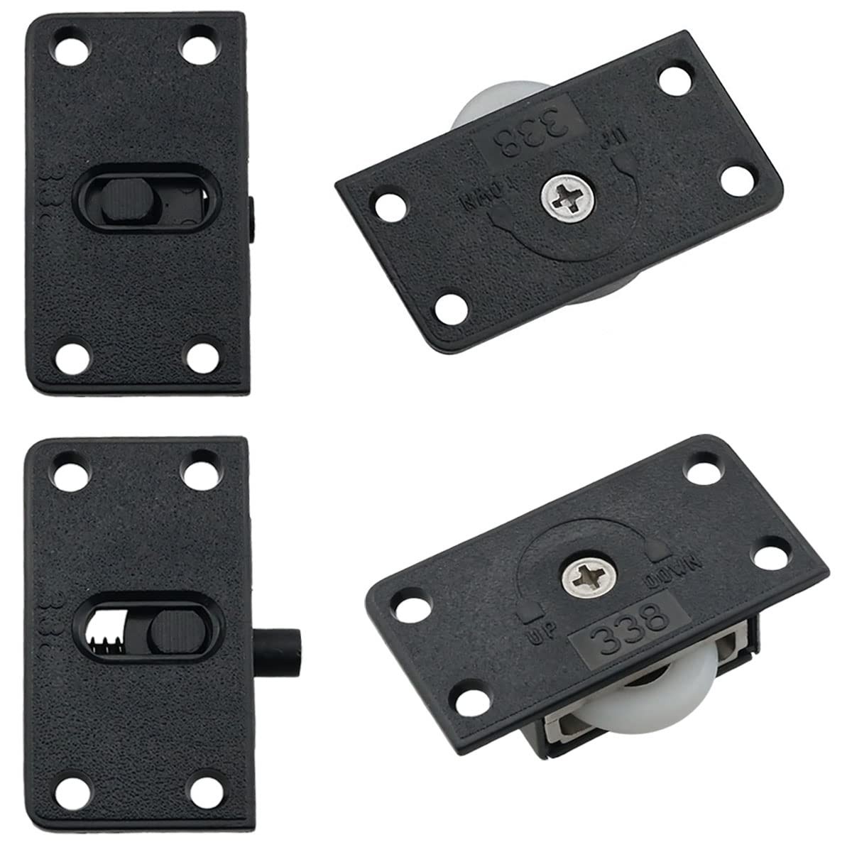 ITROLLE 2Sets Black Sliding Cabinet Hardware Component Home Wardrobe Sliding...