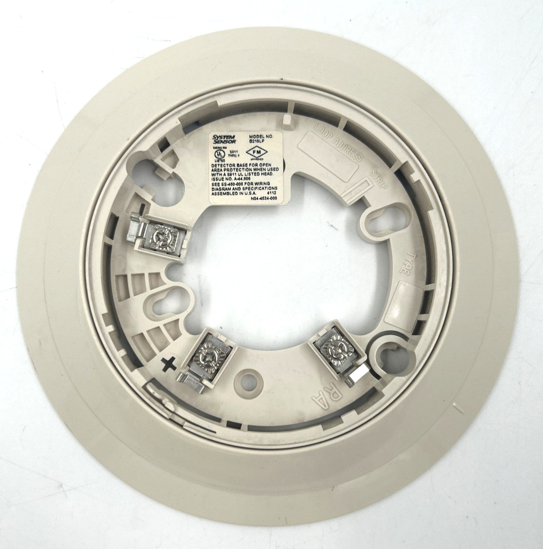 System Sensor B210LP Plug-in Detector Base OEM