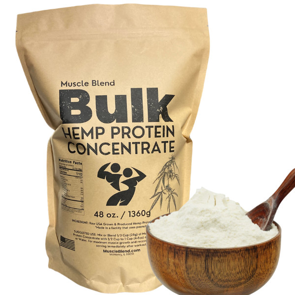 Muscle Blend Hemp Protein Concentrate BULK Pack, All Natural, Vegan