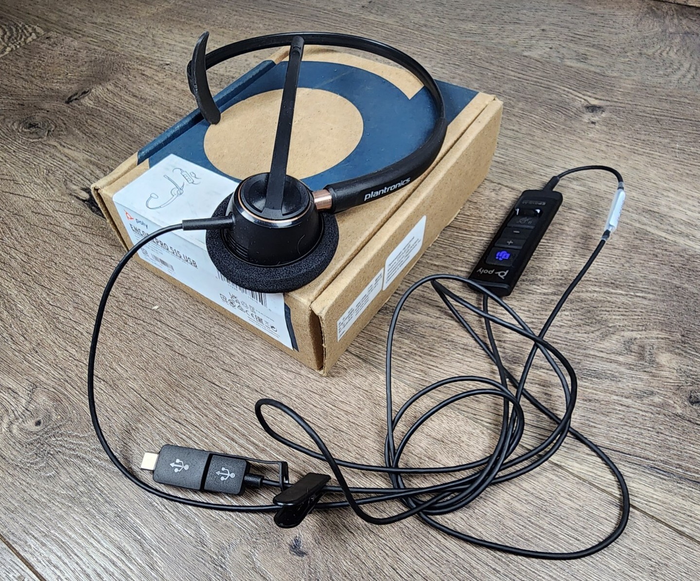 Poly EncorePro 515-M USB-A and USB-C USB Headset Plantronics
