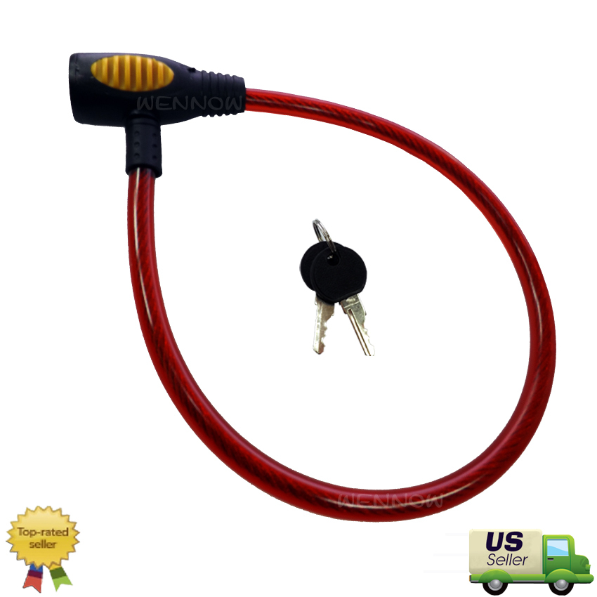 Outdoor 24" Heavy Duty Cable Lock for Bicycle Bike Motorbike