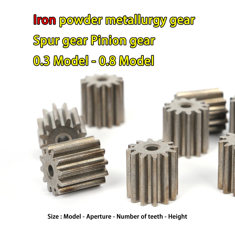 6pcs 0.4/0.5/0.6/0.7/0.8 Model Iron powder metallurgy gear Pinion spur gears