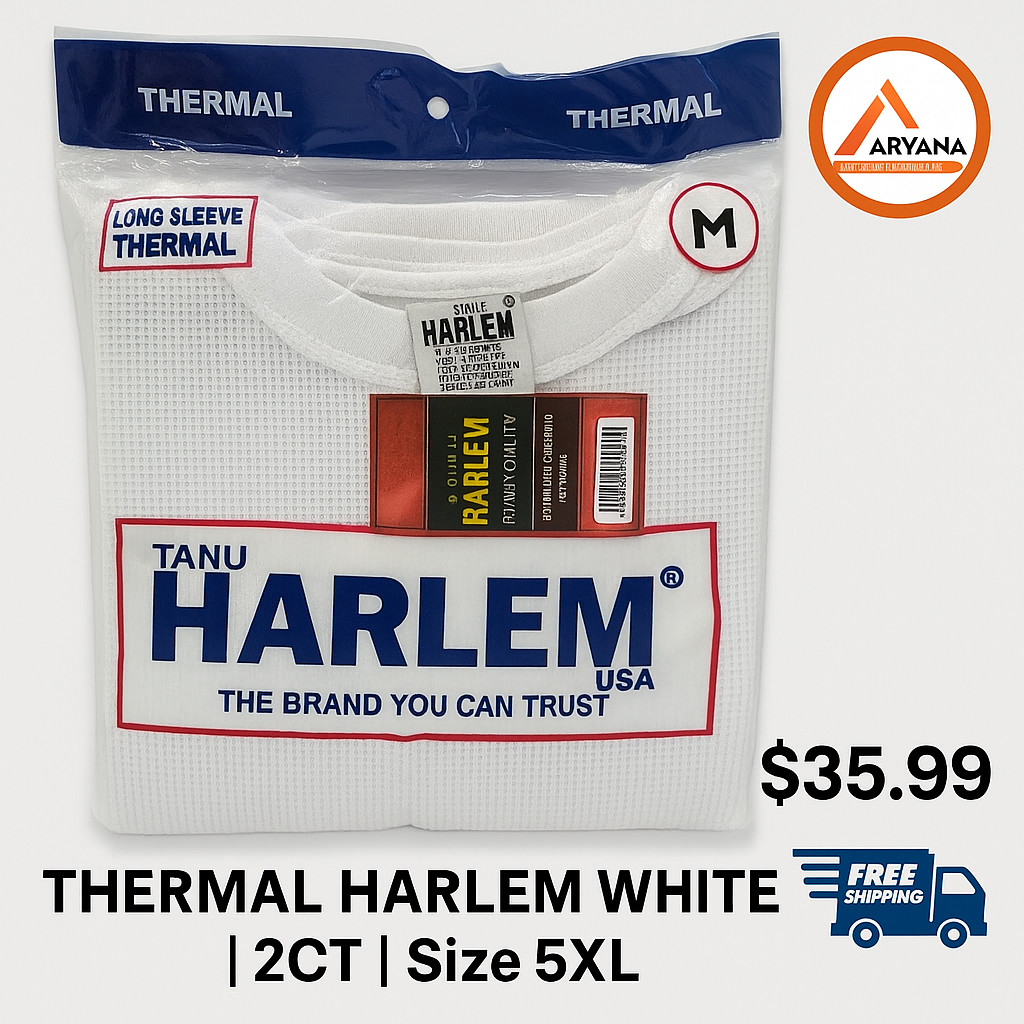 THERMAL HARLEM WHITE | WINTER| 2CT | Size 5XL – Only $35.99 + FREE SHIPPING