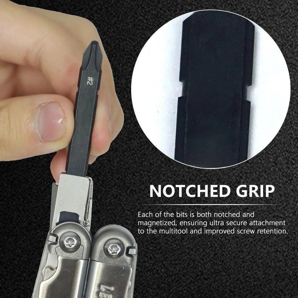 4Pack Replacement Flat Bit Kit for Leatherman,Two-Sided Screwdriver Bit- Long Ph