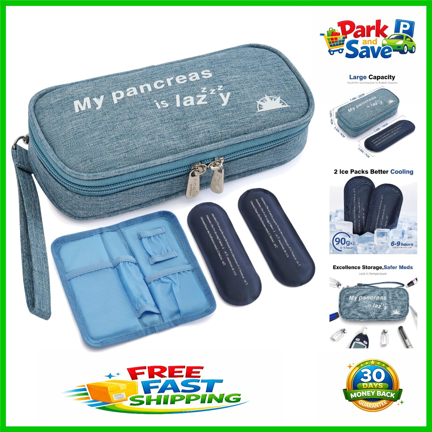 Compact Insulin Cooler with Insulation Liner – Perfect Travel Size for Diabetics