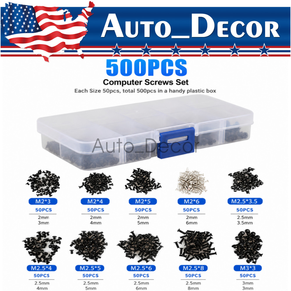 500pcs Screw Kit Set Fit For Dell Lenovo Samsung IBM HP Laptop Notebook Computer