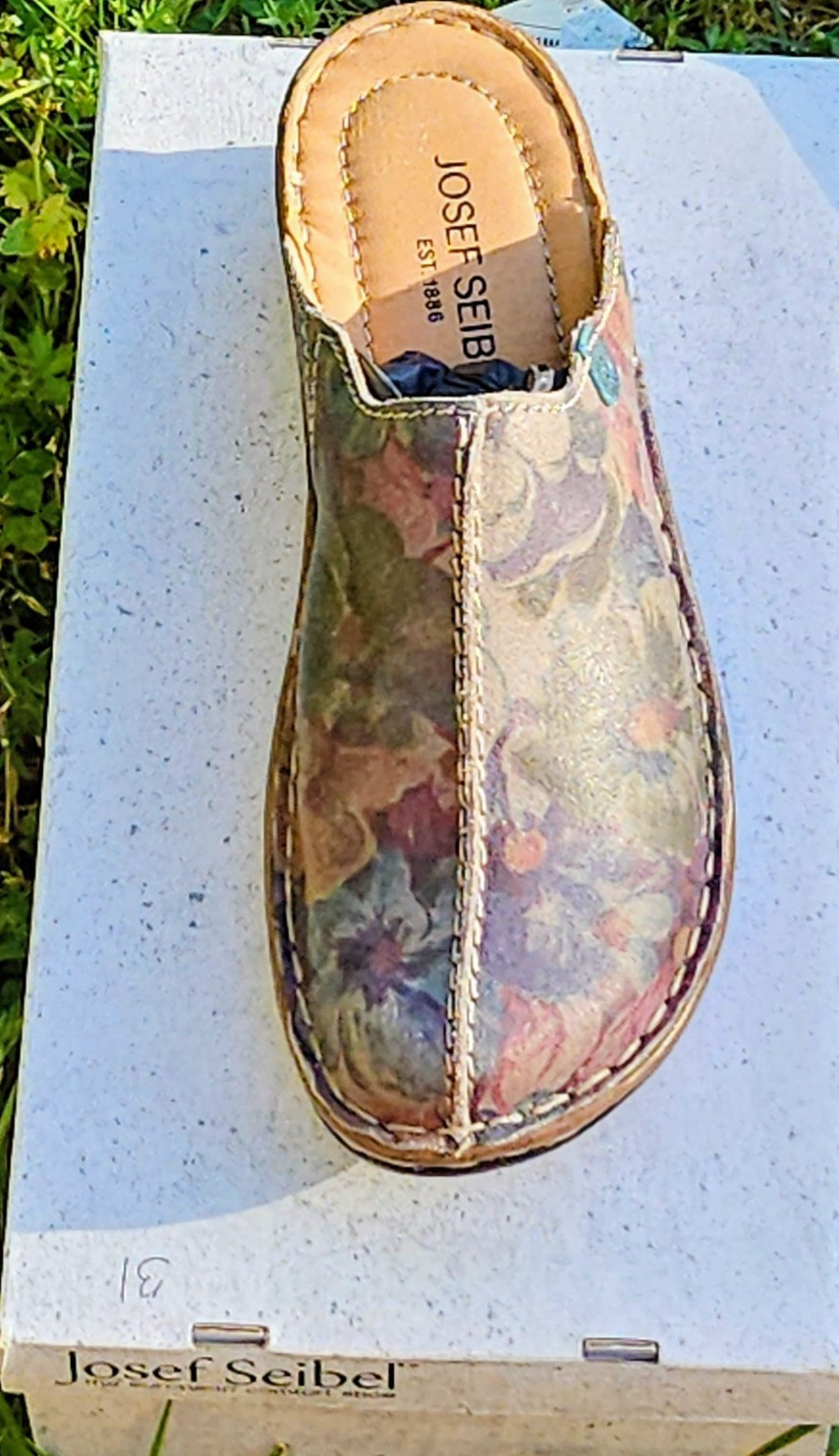 Josef Seibel women's multicolor floral clog comfort  slip-on size 6 1/2 NIB