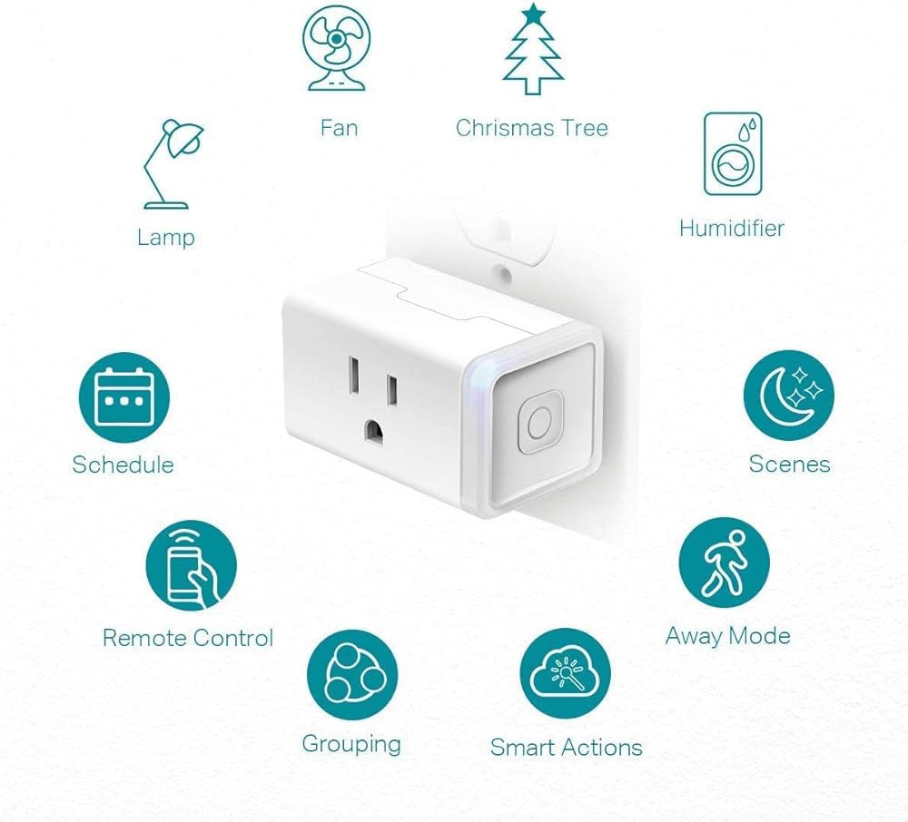 Smart Wi-Fi Outlet Plug 2-Pack – Remote Control & Voice Activated Wireless Home