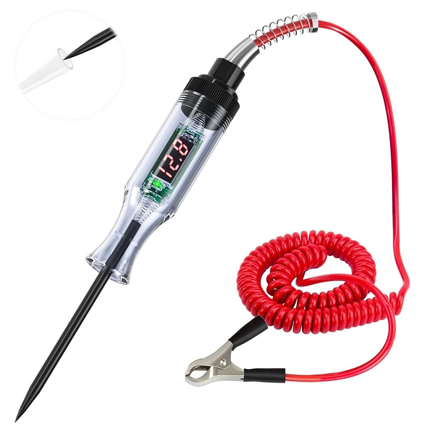 Automotive Test Light, 5-120V Digital Circuit Tester Electrical Pen red
