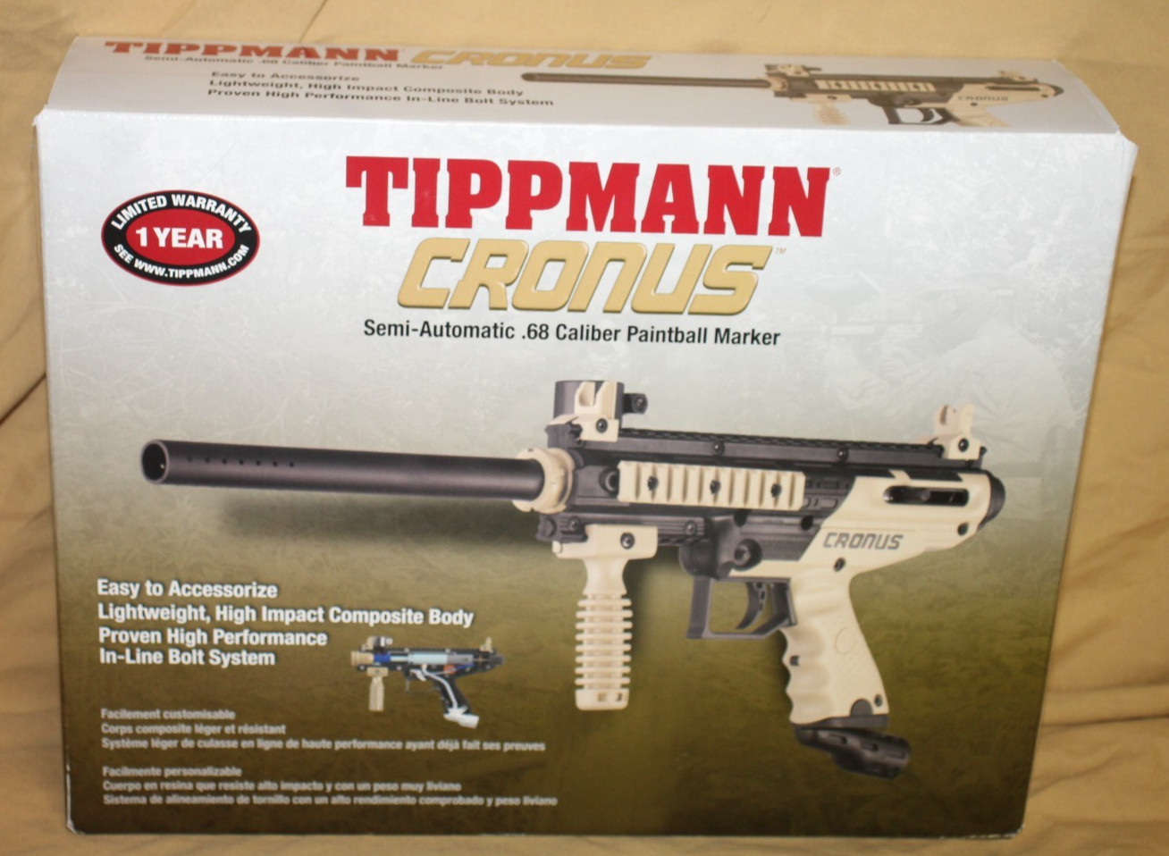 Tippmann Cronus Semi-Auto .68 Paintball Marker - Black / Tan