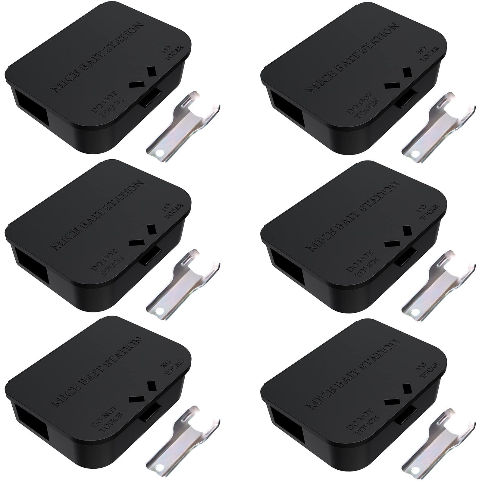 Mouse Stations with Keys 6 Pack, Keyless Design and Key Required Mouse Statio...