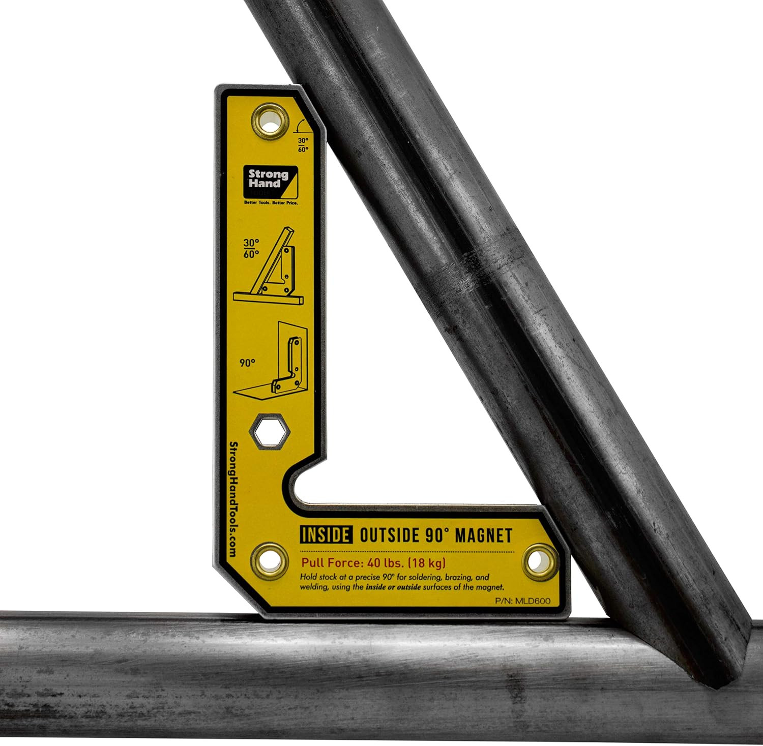 MLD600 90° Fixed Angle Magnetic Square, Inside/Outside Magnets, Welding Square,