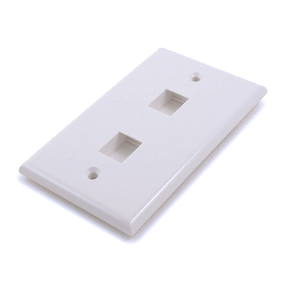 Wallplate: Keystone  2 Hole - White