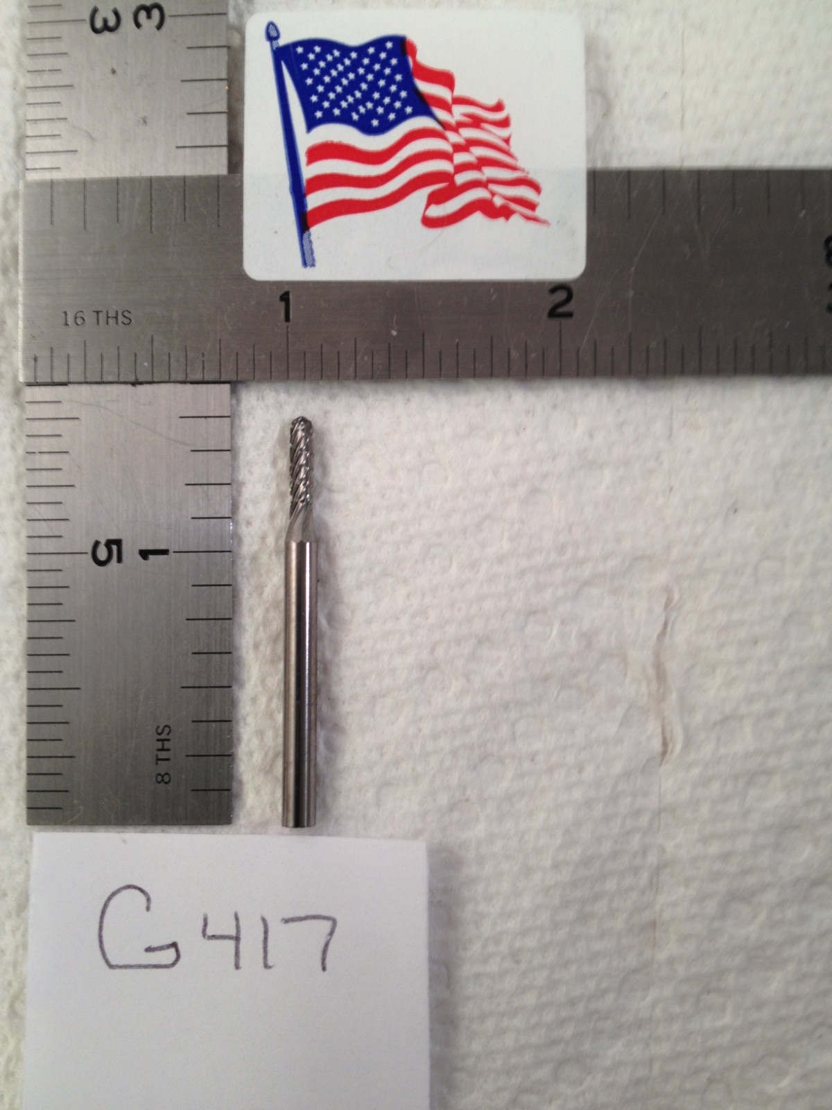 1 NEW FALCON / SGS 1/8" SH CARBIDE BURR. SC-41 SINGLE LINE CUT. CYLINDER (G417)