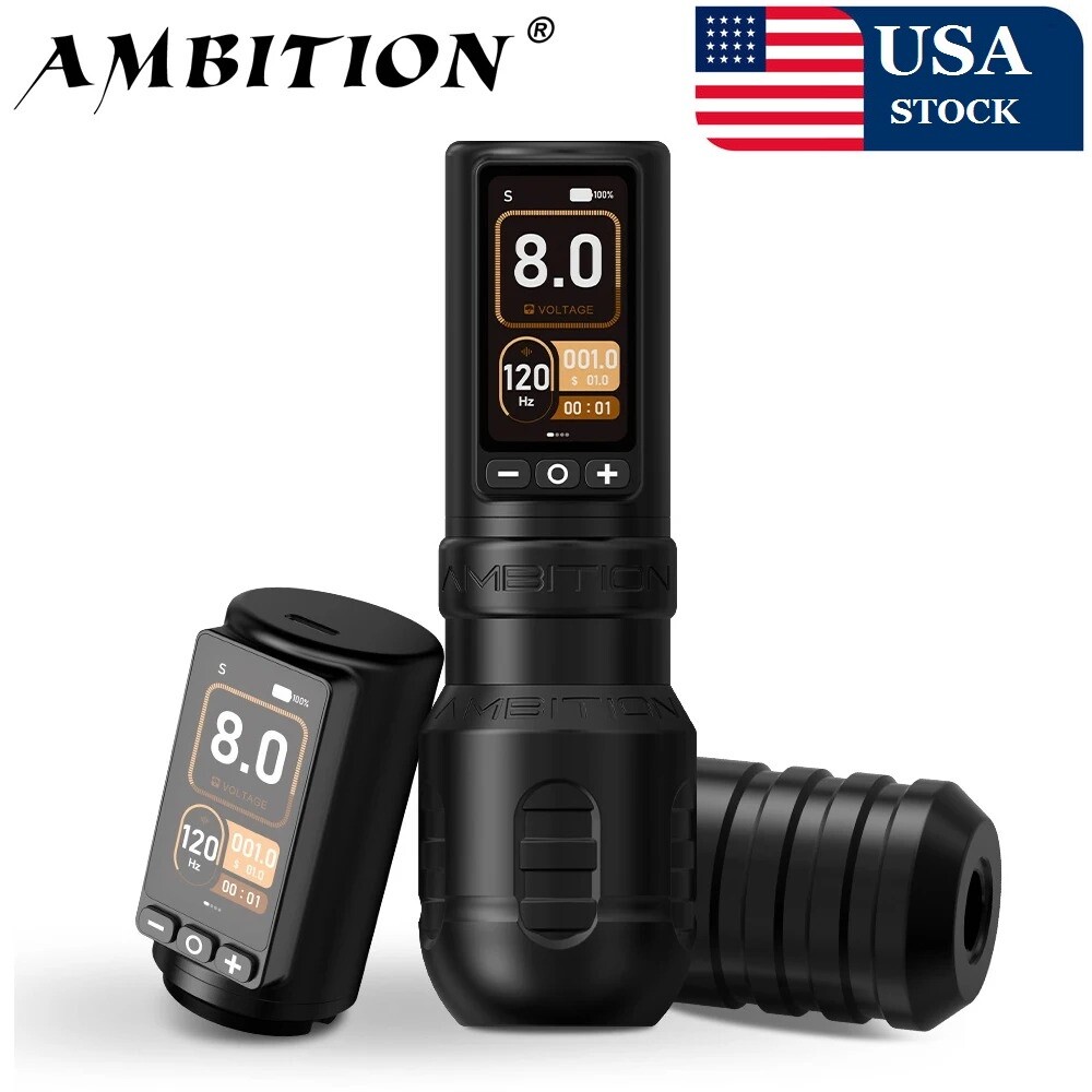 Ambition Torden Wireless Tattoo Machine Brushless Motor Pen Stroke 4.0+3.5mm