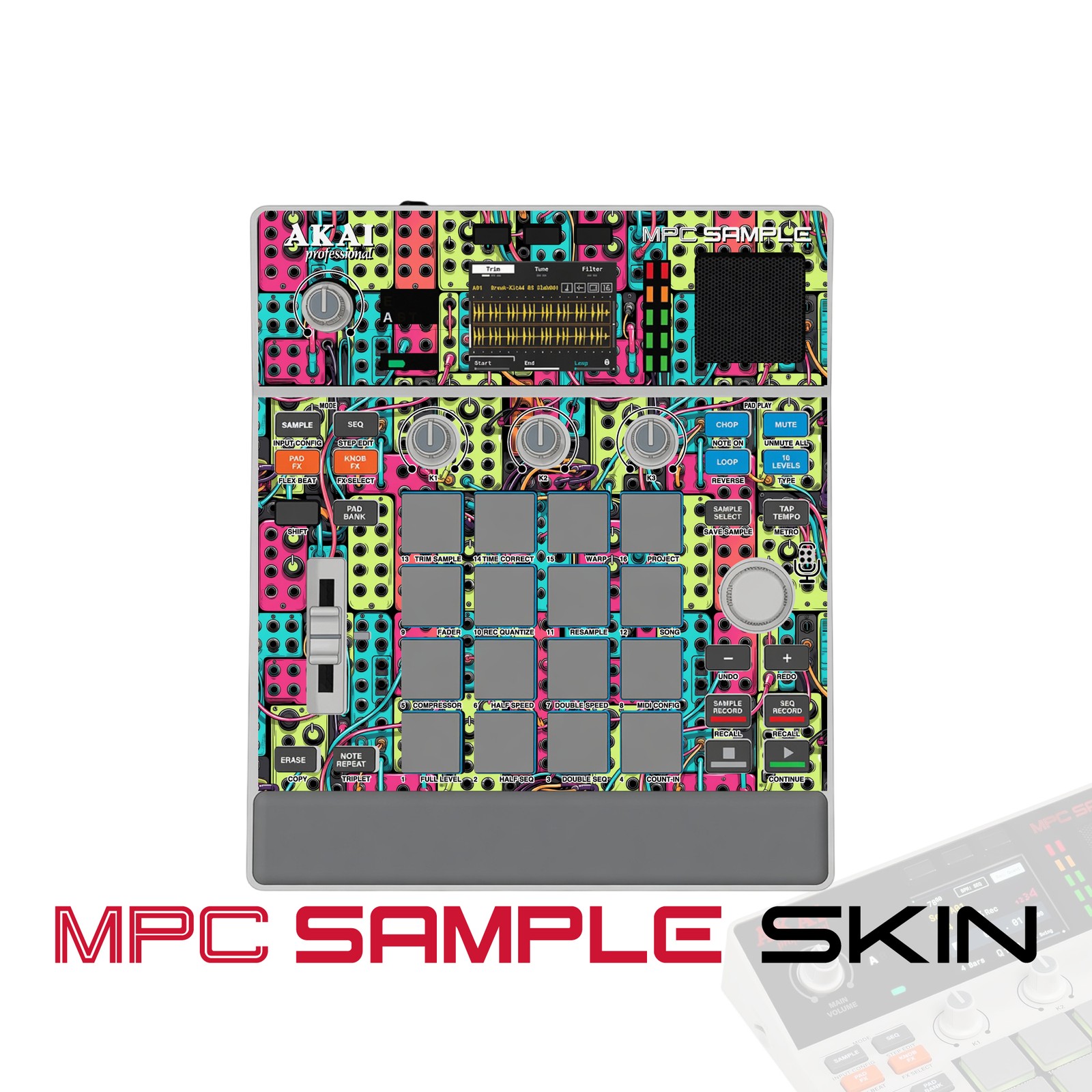 Akai MPC Sample Skin / electric neonpunk