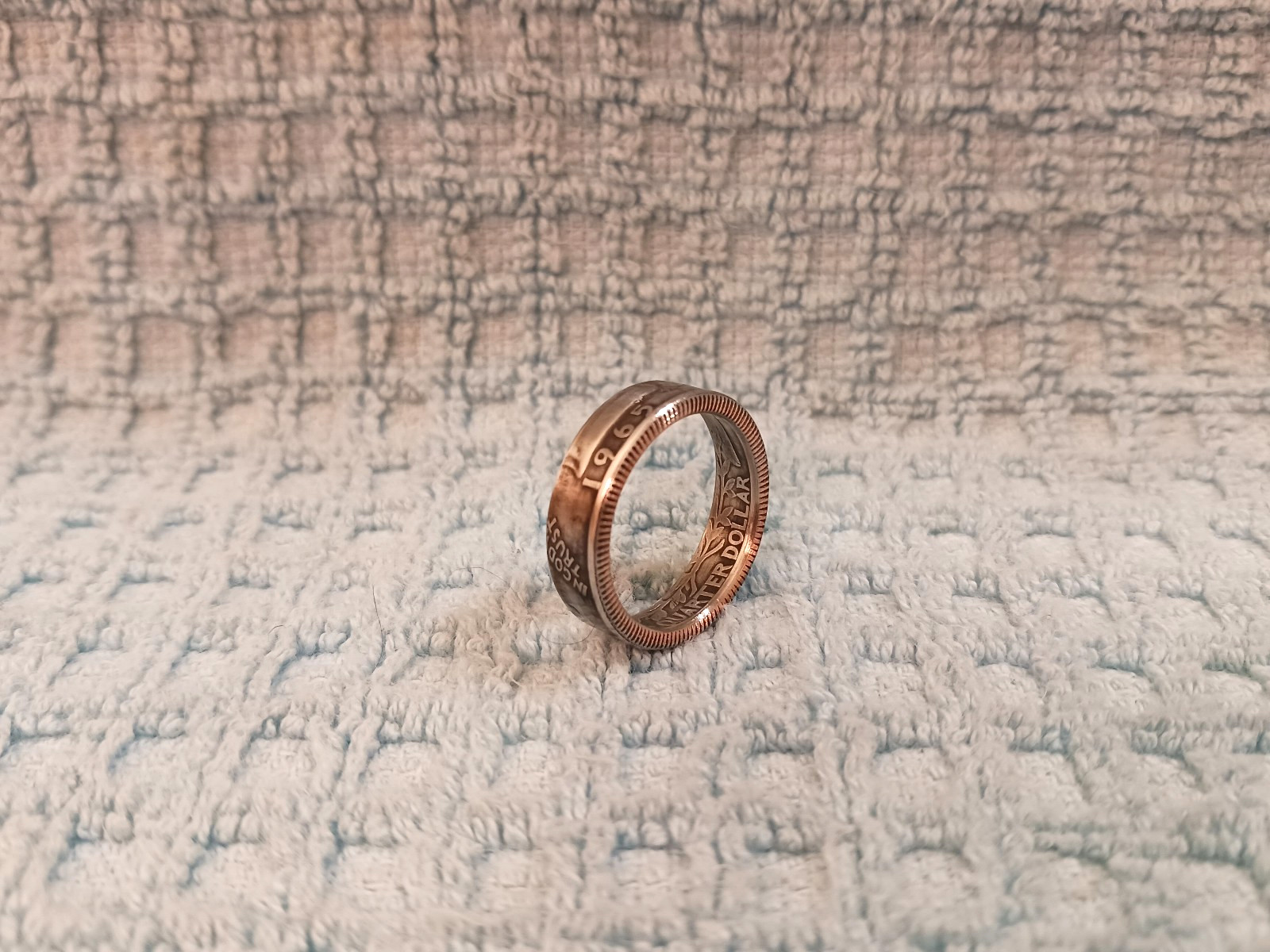 1965 Washington Quarters, Handmade Coin Ring, Size 7-1/2