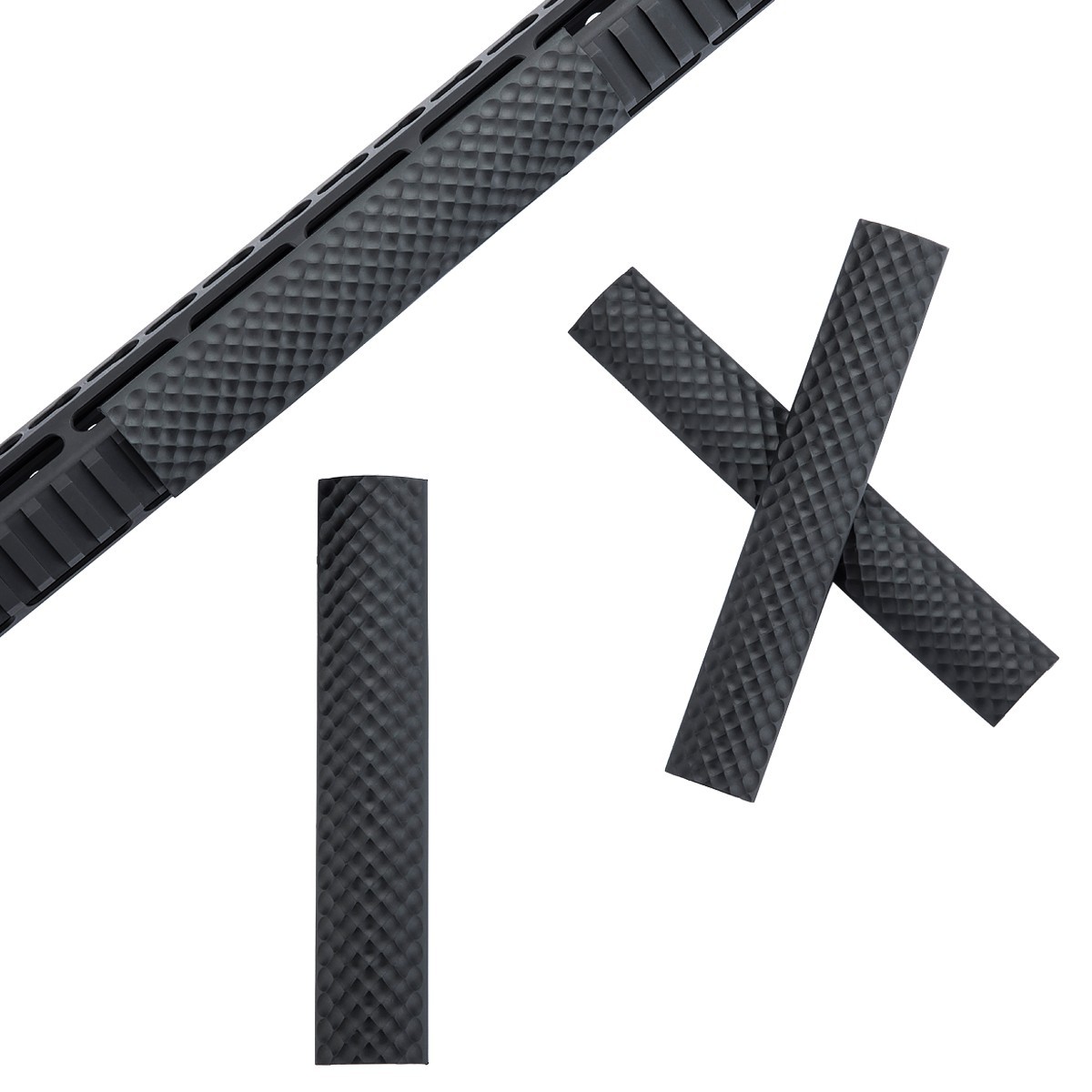 4PCS 6.2" Picatinny Rail Rubber Protector Covers Soft Rubber Panel Golf