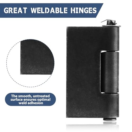 3 Pcs Weld On Hinges Heavy Duty 4" x 4", Weldable Butt Hinges for 3pcs - 4x4in