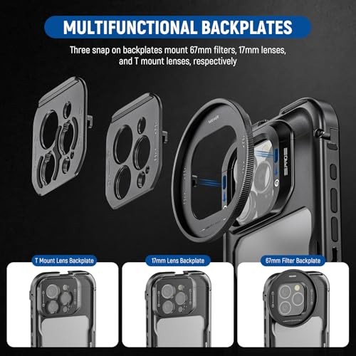 Cage, Quick Release Video Rig Phone Stabilizer Compatible with iPhone 16 Pro