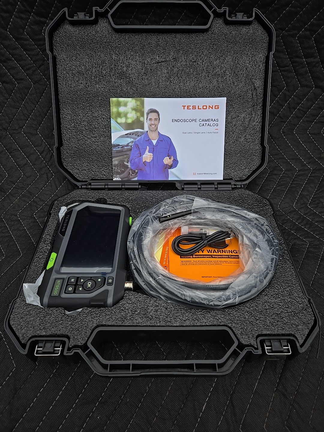 TESLONG NTS500 5'' LCD Endoscope Borescope 5.5mm 1M / 3M Tube Inspection Camera