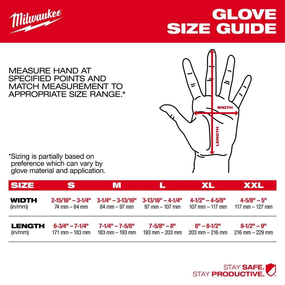 Milwaukee Leather Performance Gloves Large