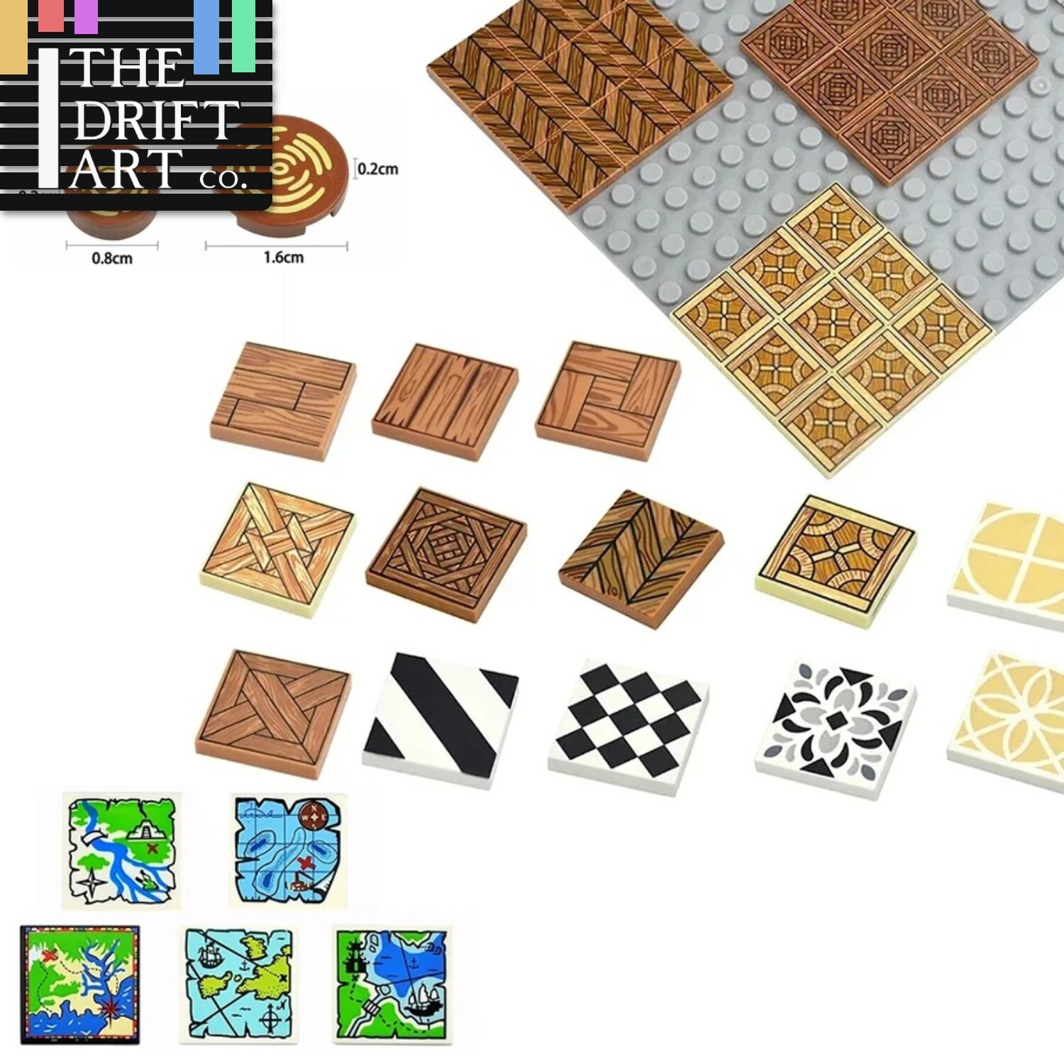 Bricks Smooth 2x2 Floor Print Tile City for LEGO Building Blocks Brick Toys DIY
