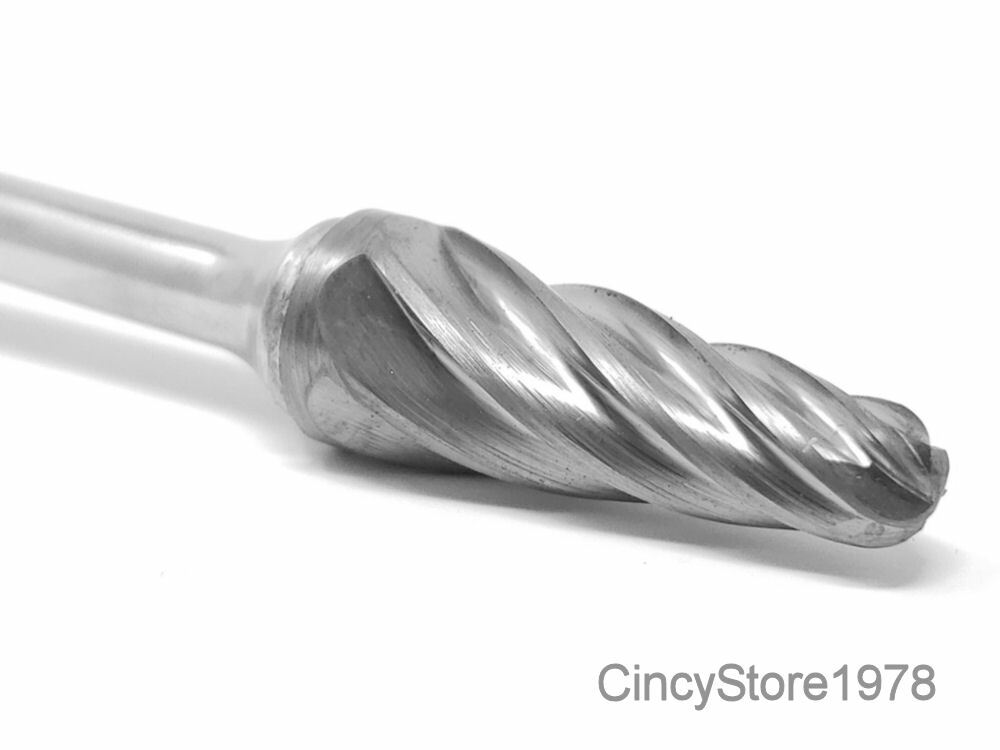 SL4NF Aluminum Taper Radius Carbide Burr Bur Cutting Tool Die Grinder Bit NEW!!!