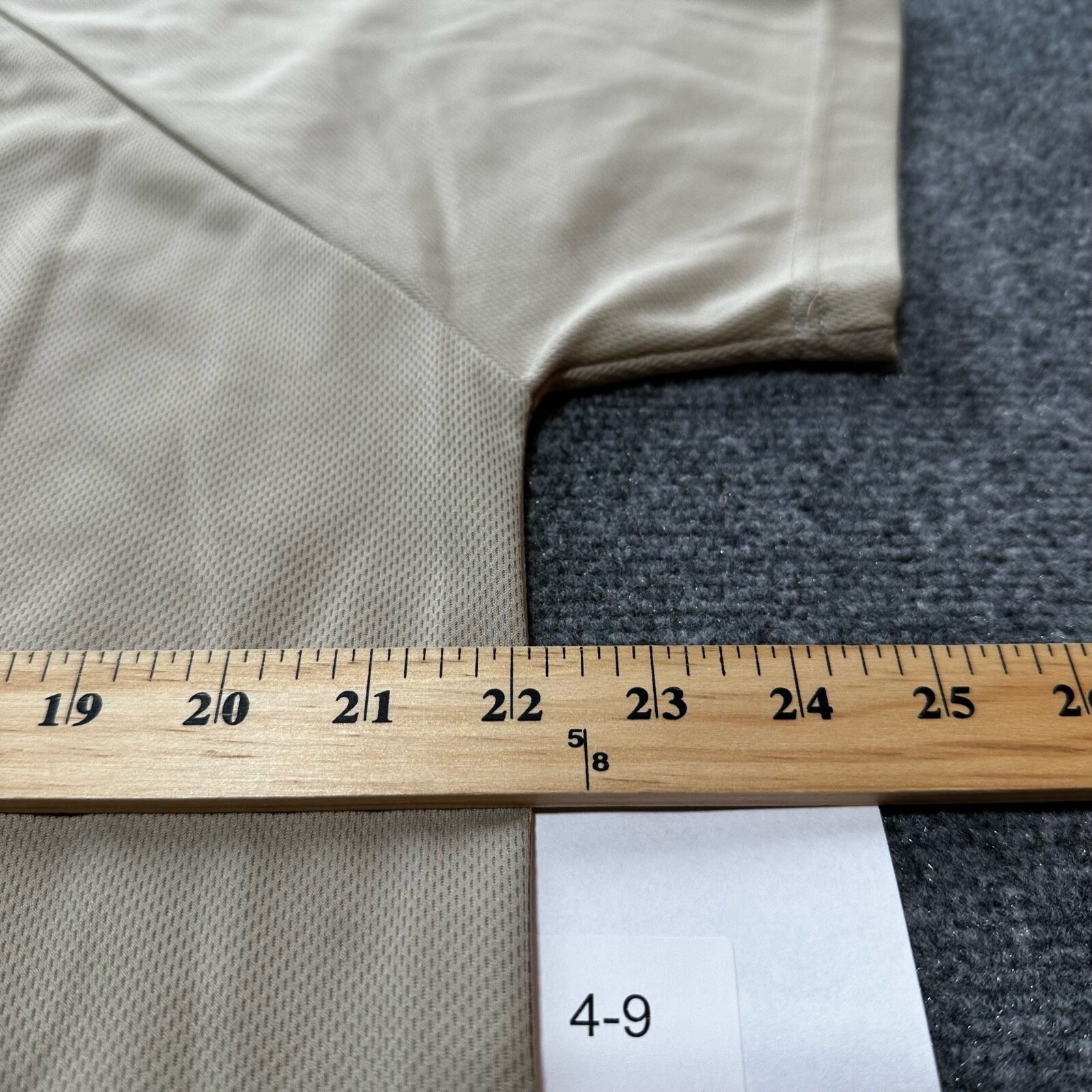 Dri-Duke Shirt Men Large Beige Polyester Quick Dry Moisture Control Made In USA