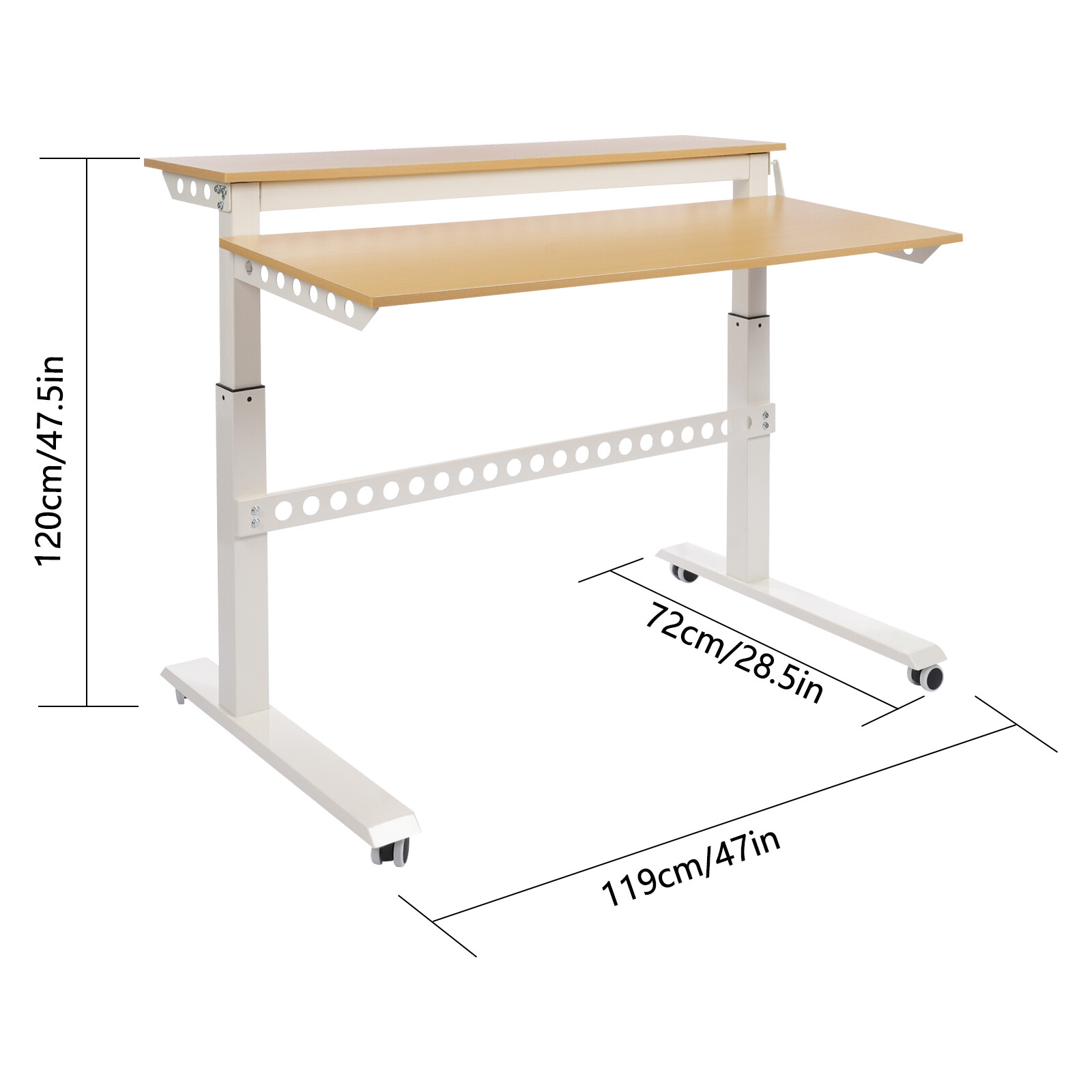 2-Tier For Working Adjustable Standing Desk Standing Desk Rolling Standing Desk