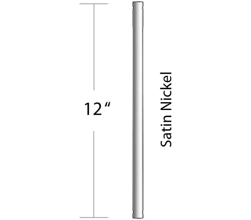Generation Lighting Fans DR12SN 12" Downrod, Satin Nickel