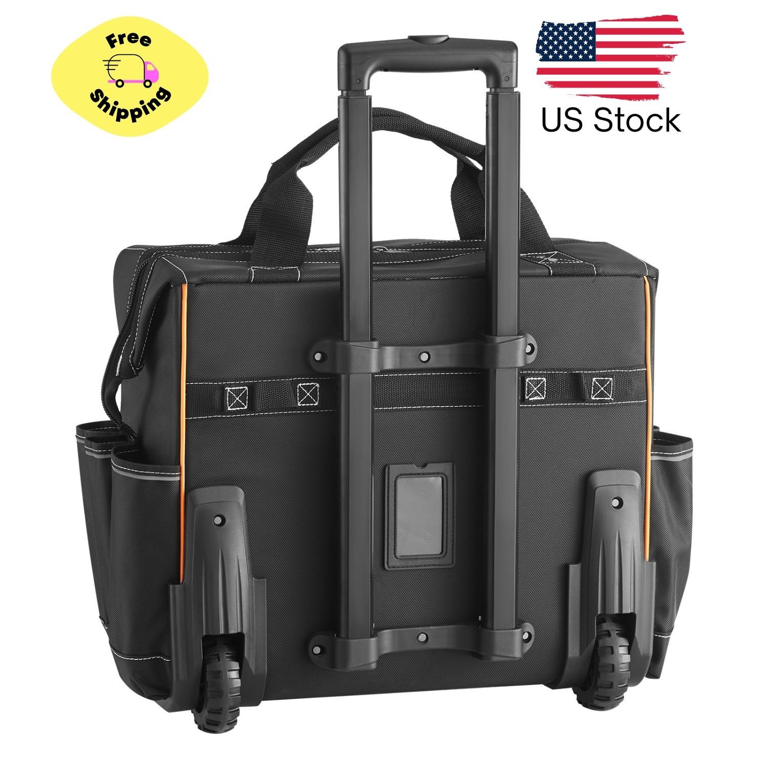 Rolling Tool Bag w/ Wheels, 110 lbs Capacity, 25 Pockets Durable Tool Organizer