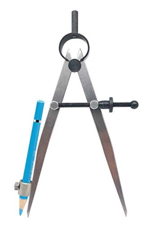 6 inch Professional Leather Work Divider, Woodworking Compass with Pencil