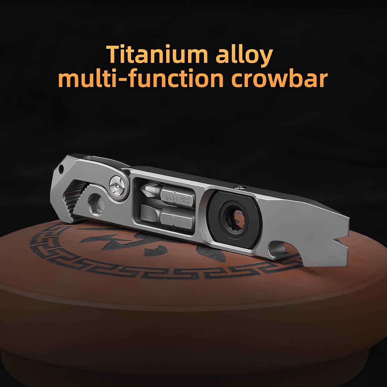 Titanium Multi-Tool Pry Bar: Compact and Versatile EDC Tool for Every Adventure