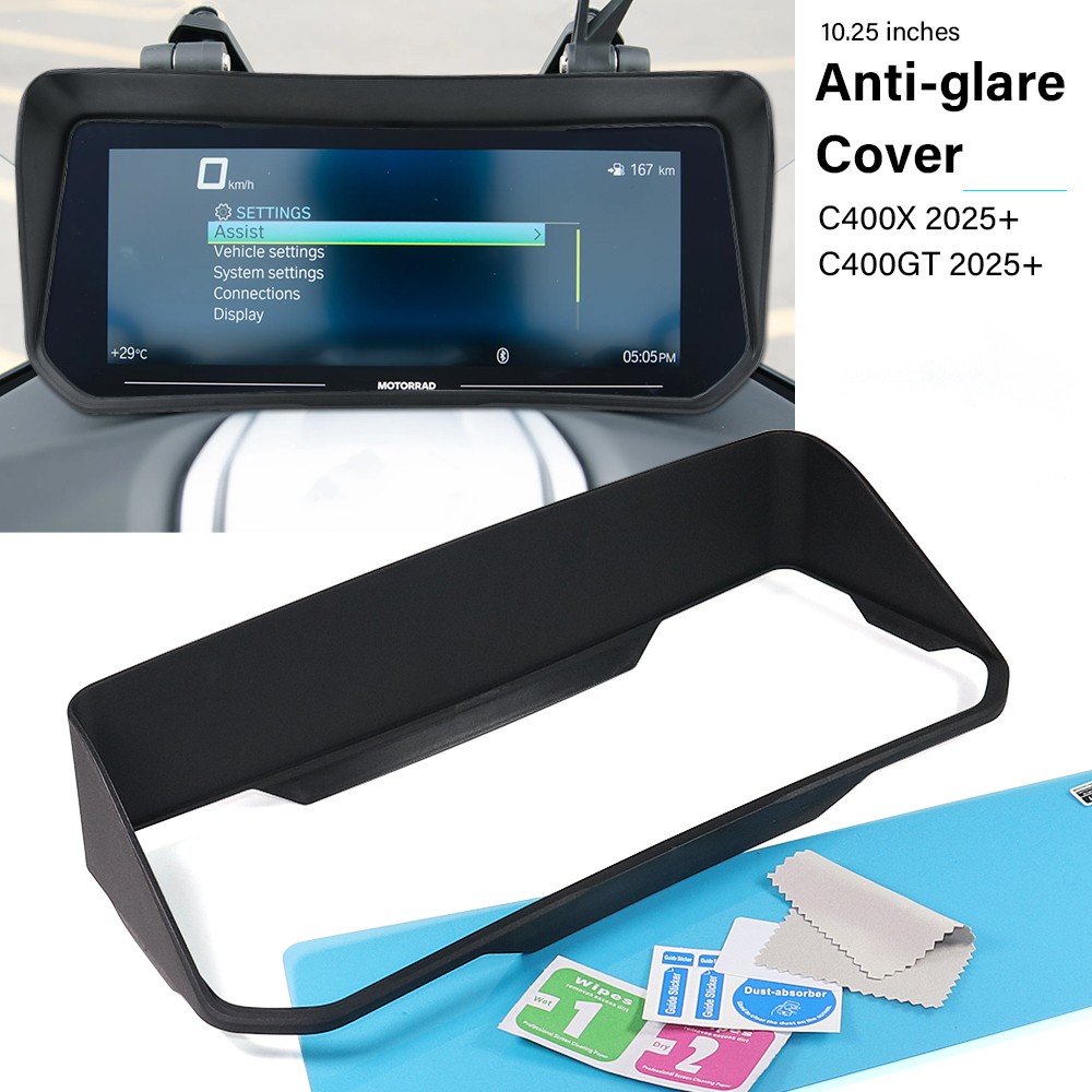 NEW 10.25in TFT Screen Protector For BMW C400X C 400GT 2025+ Glare shield