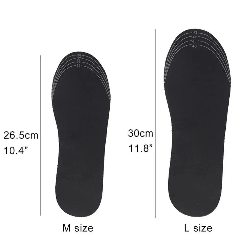 USB Electric Heated Shoe Insoles Warm Socks Feet Heater Foot Winter Warmer Pads