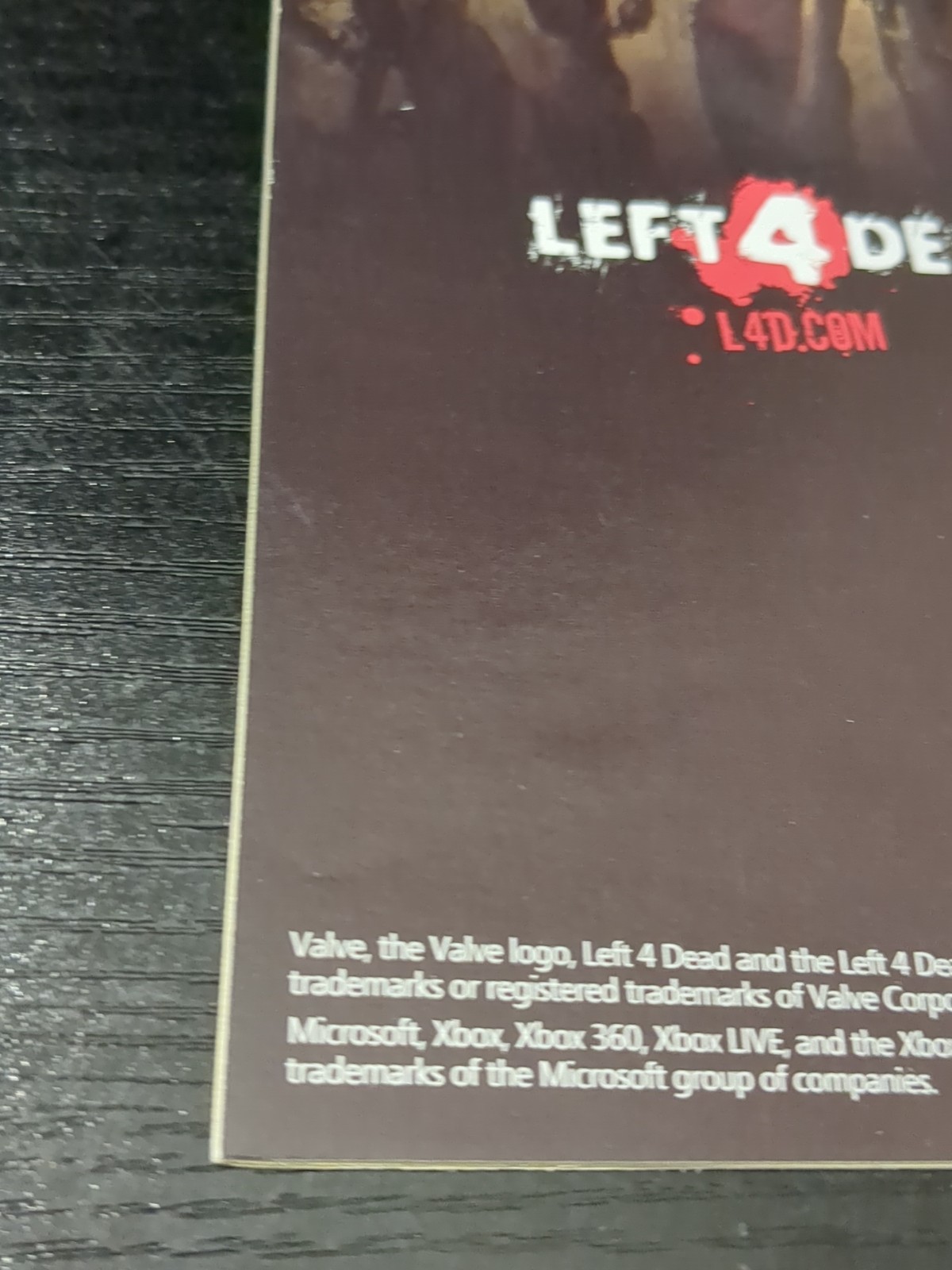 Left 4 Dead 2 360 Original Booklet Manual ONLY Guide Instruction Authentic OEM