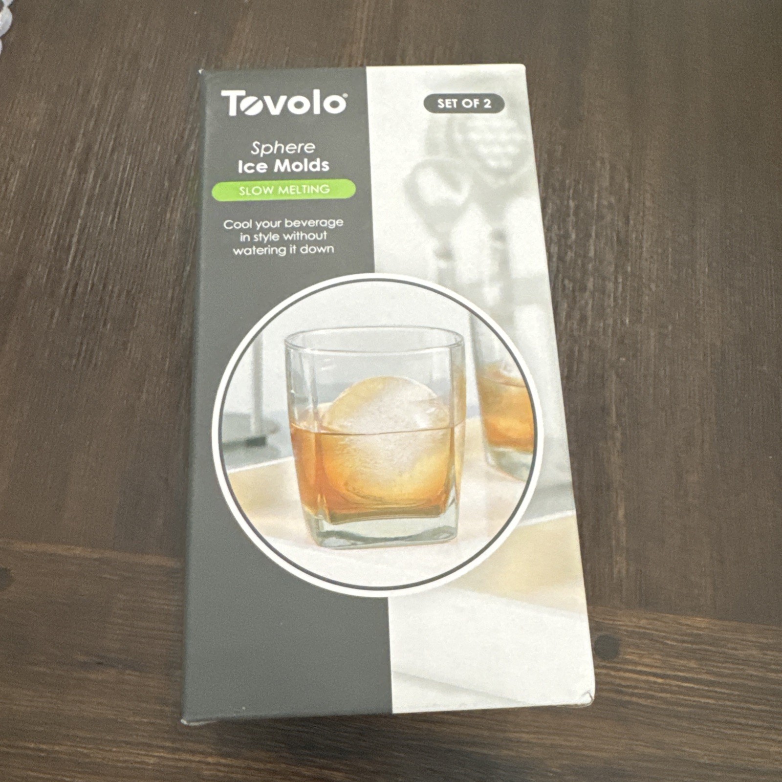 TOVOLO Sphere Ice Molds Stackable Slow Melting Set of 2 BRAND NEW IN BOX