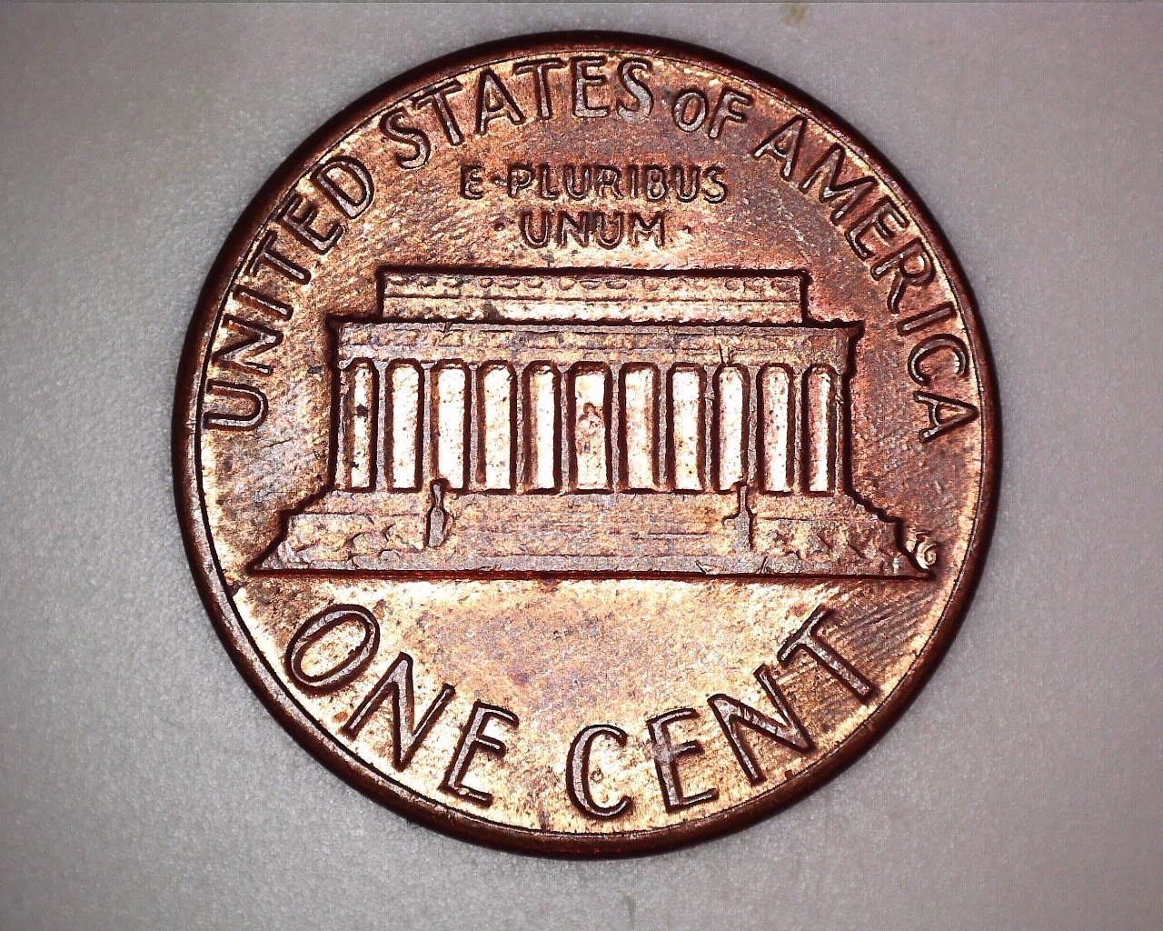 1985 Denver Lincoln Penny - "Tilted" Mint Mark