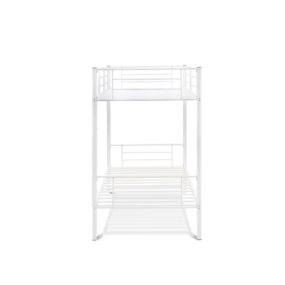 Twin Bunk Bed in powder coating white color