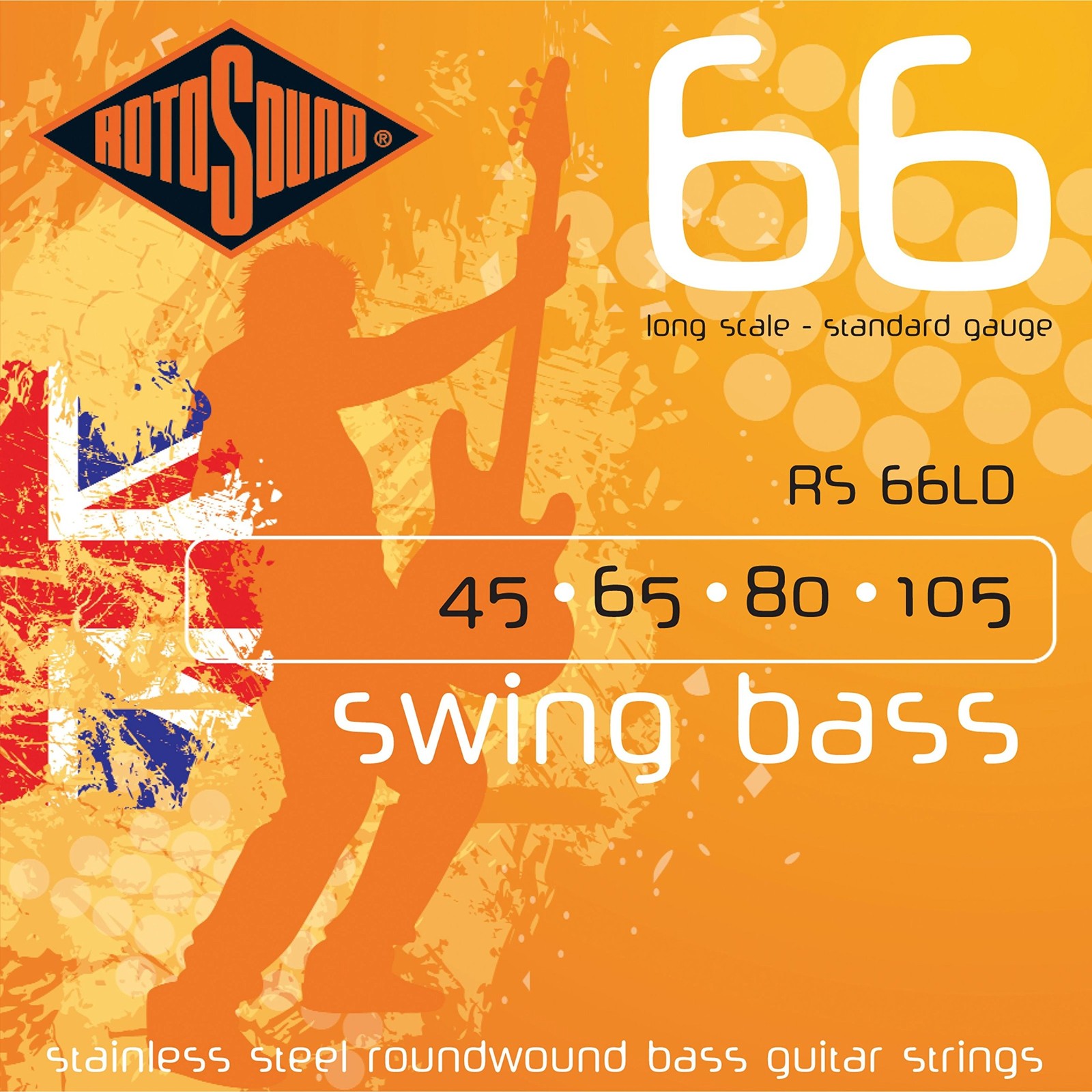 Rotosound RS66LD Swing Bass Electric Bass 4 String Set (45-105)