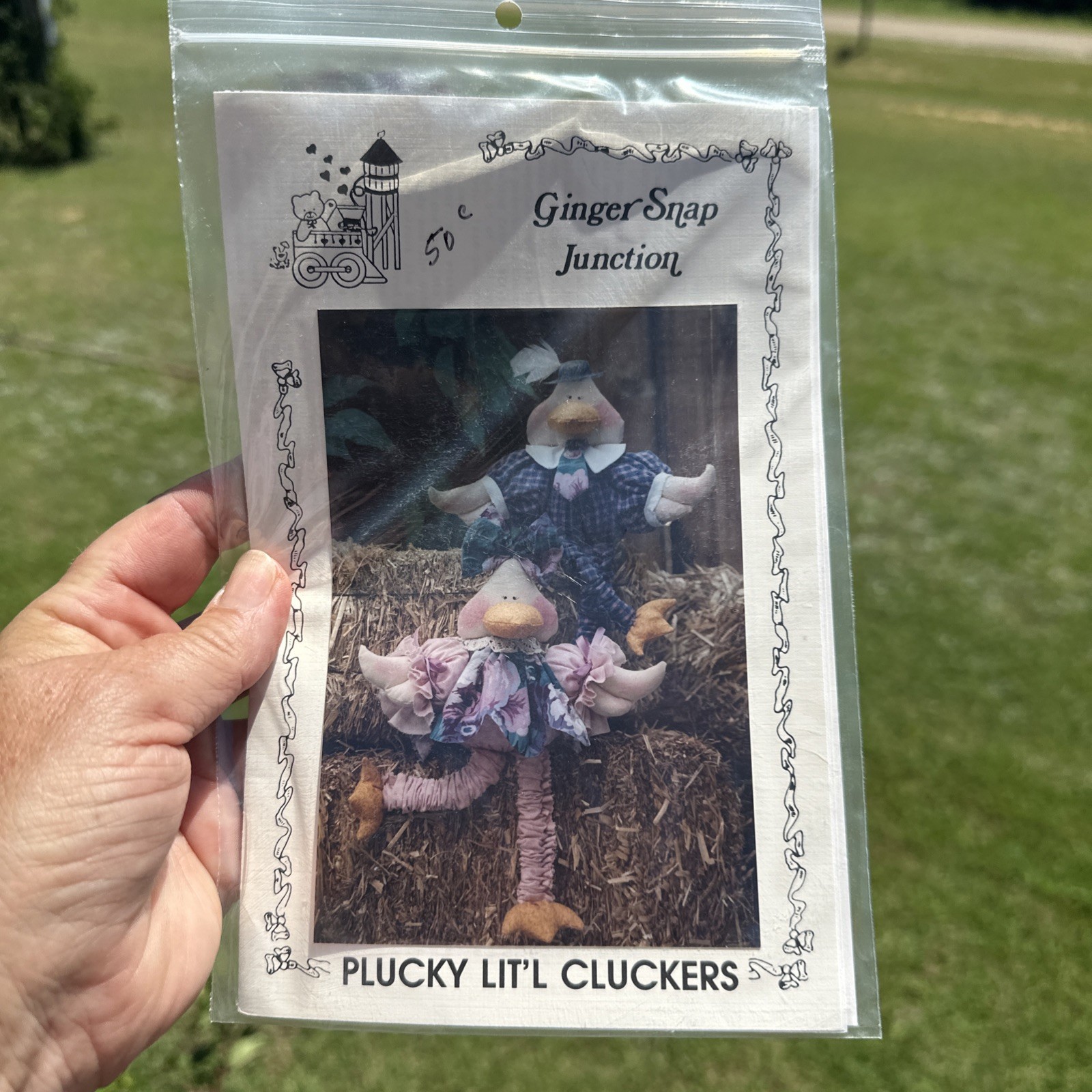 Vintage 1992 GINGER SNAP JUNCTION 11" "Plucky Lit'l Cluckers" Pattern