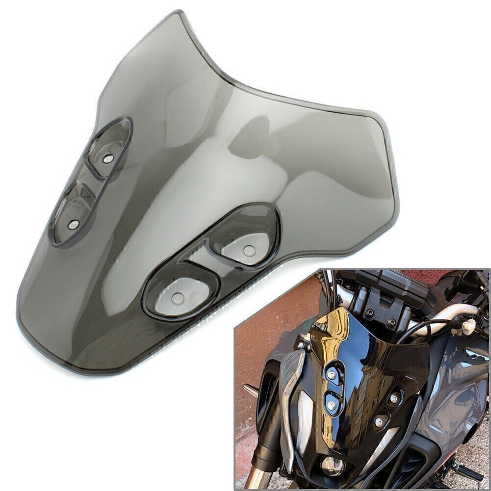 Motorbike Gray Windshield Wind Deflector Windscreen For Yamaha MT07 2021-2022