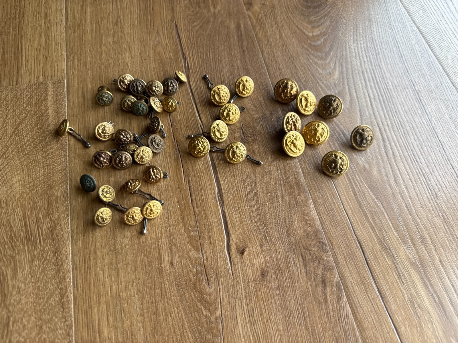 Lot of 40 WWII Era Military Buttons Good To Excellent Condition 3 sizes