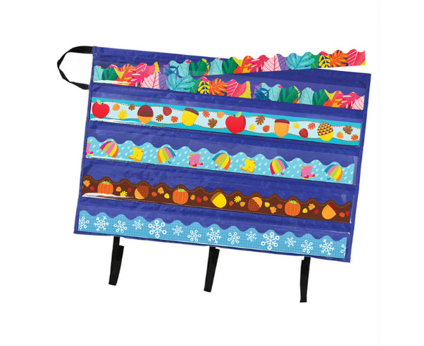 Carson-Dellosa Publishing Border Storage Pocket Chart Blue 41" x 25"