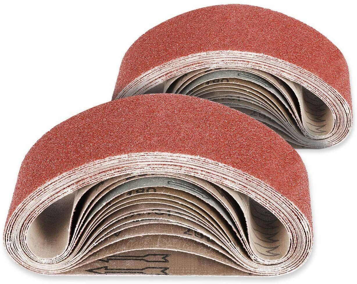 5/10/20PCS 3x21 Sanding Belts Aluminum Oxide Cloth Back Belt Sander Abrasive