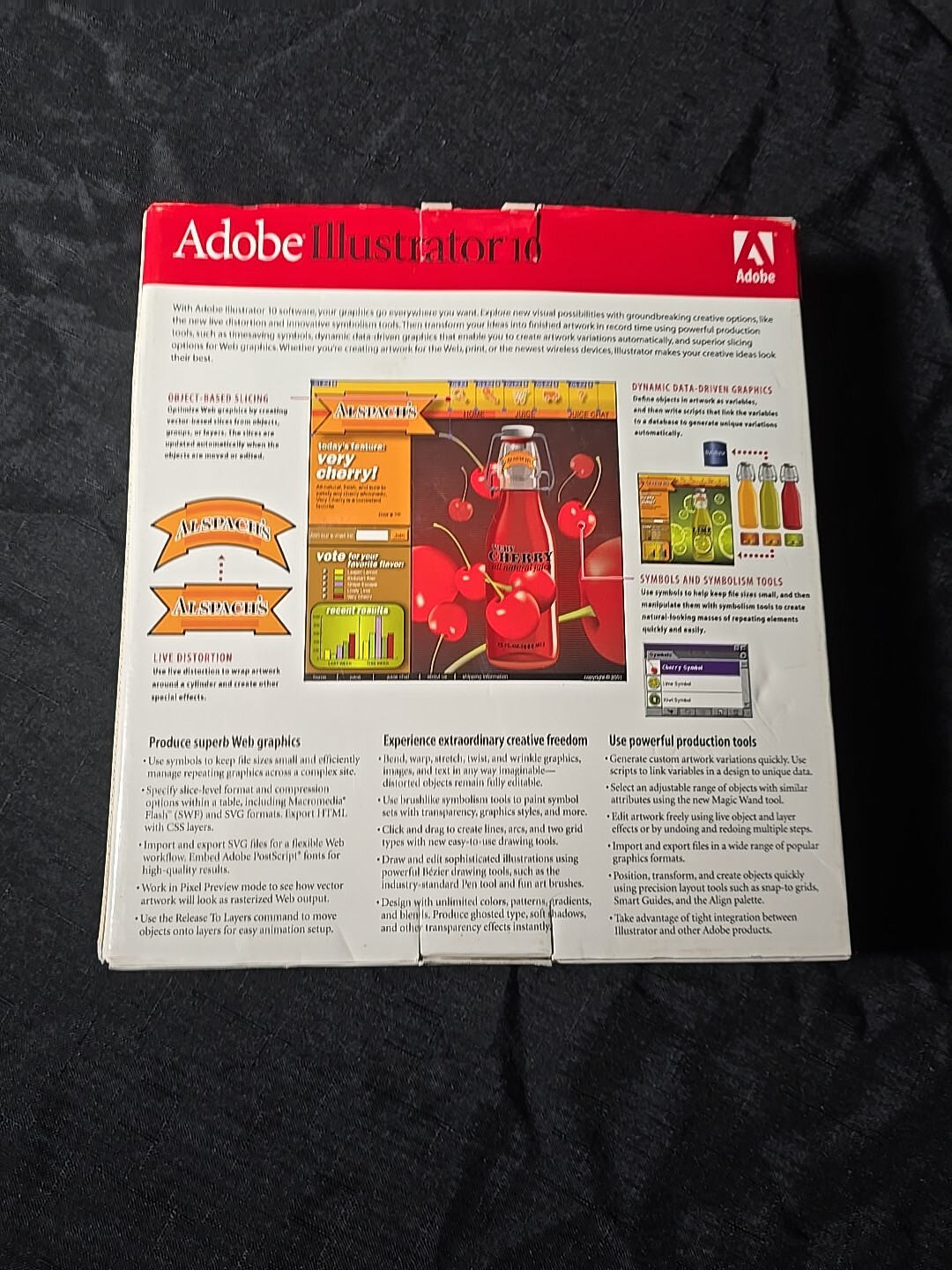 Adobe Illustrator 10 CD UPGRADE ONLY for Windows w/ Serial Number User Guide Box