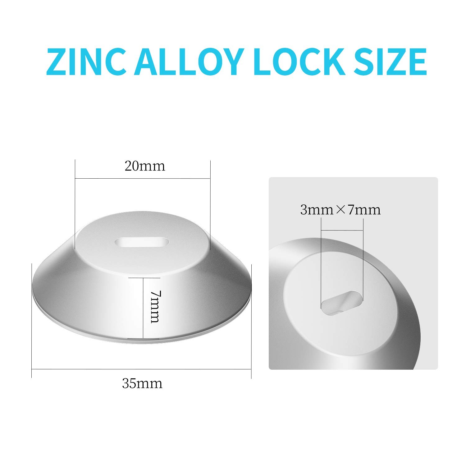 Adhesive Security Plate with Slot for Cables to Lock Down Laptops, Tablets, M...