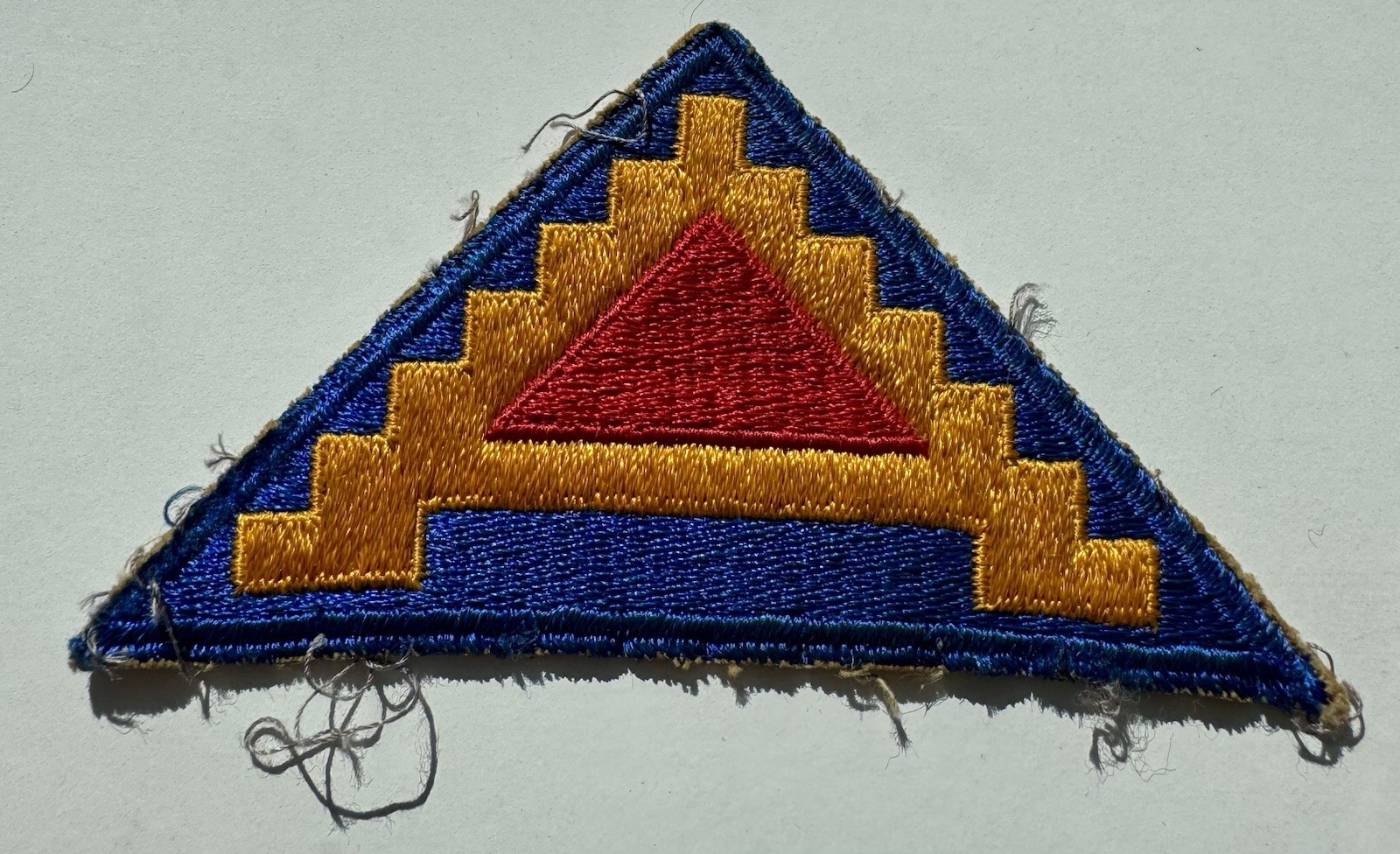 Vtg WW2 WWII United States 7th Army Steps of Hell Insignia Patch Worn Original